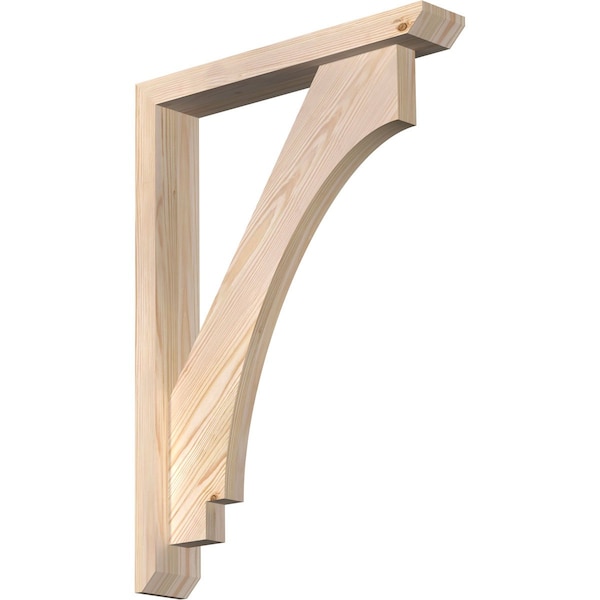 Ekena Millwork Imperial Slat Smooth Bracket w/ Offset Brace, Douglas Fir, 3 1/2"W x 20"D x 28"H BKT0402X20X28IMP06SDF - main